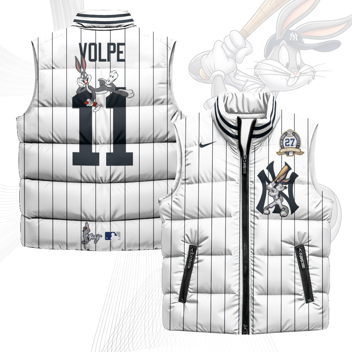 New York Yankees Edition Unisex Puffer Vest - Printed