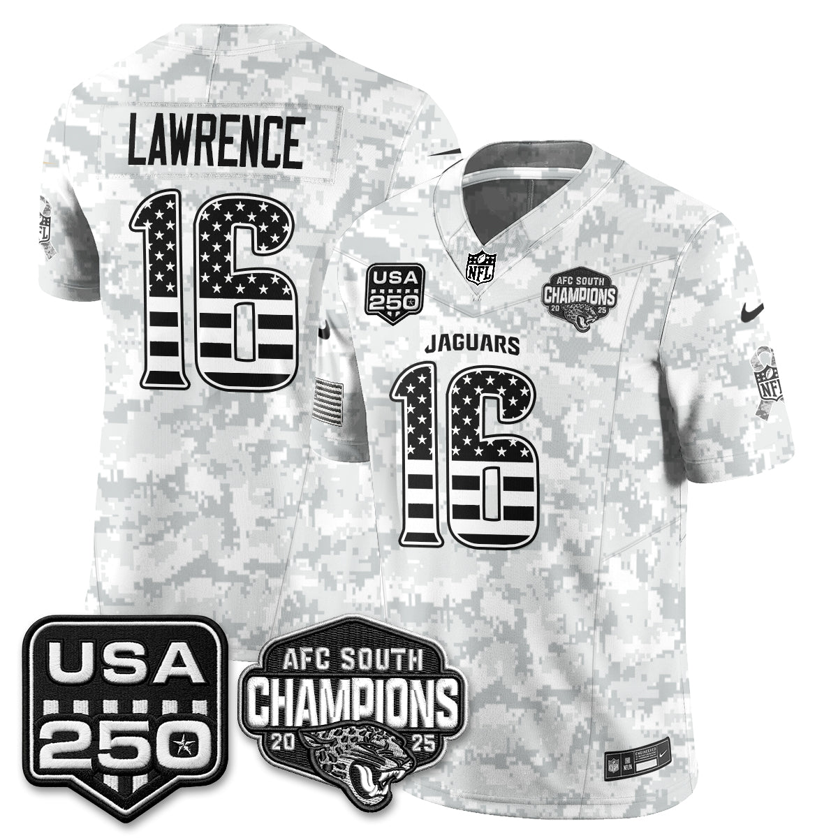 Jacksonville Jaguars 2026 Salute to Service Vapor Jersey - Stitched