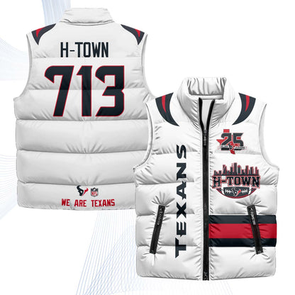 HOU "H-Town" Puffer Vest - Printed