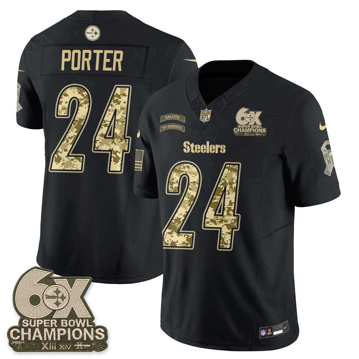 Pittsburgh Steelers 2026 Salute to Service Edition Vapor Jersey V3- Stitched