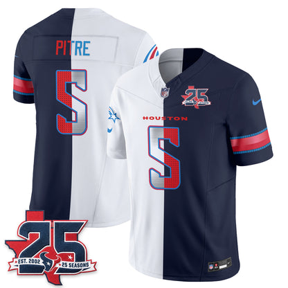 HOU Fan Gear Split Vapor Jersey - Stitched