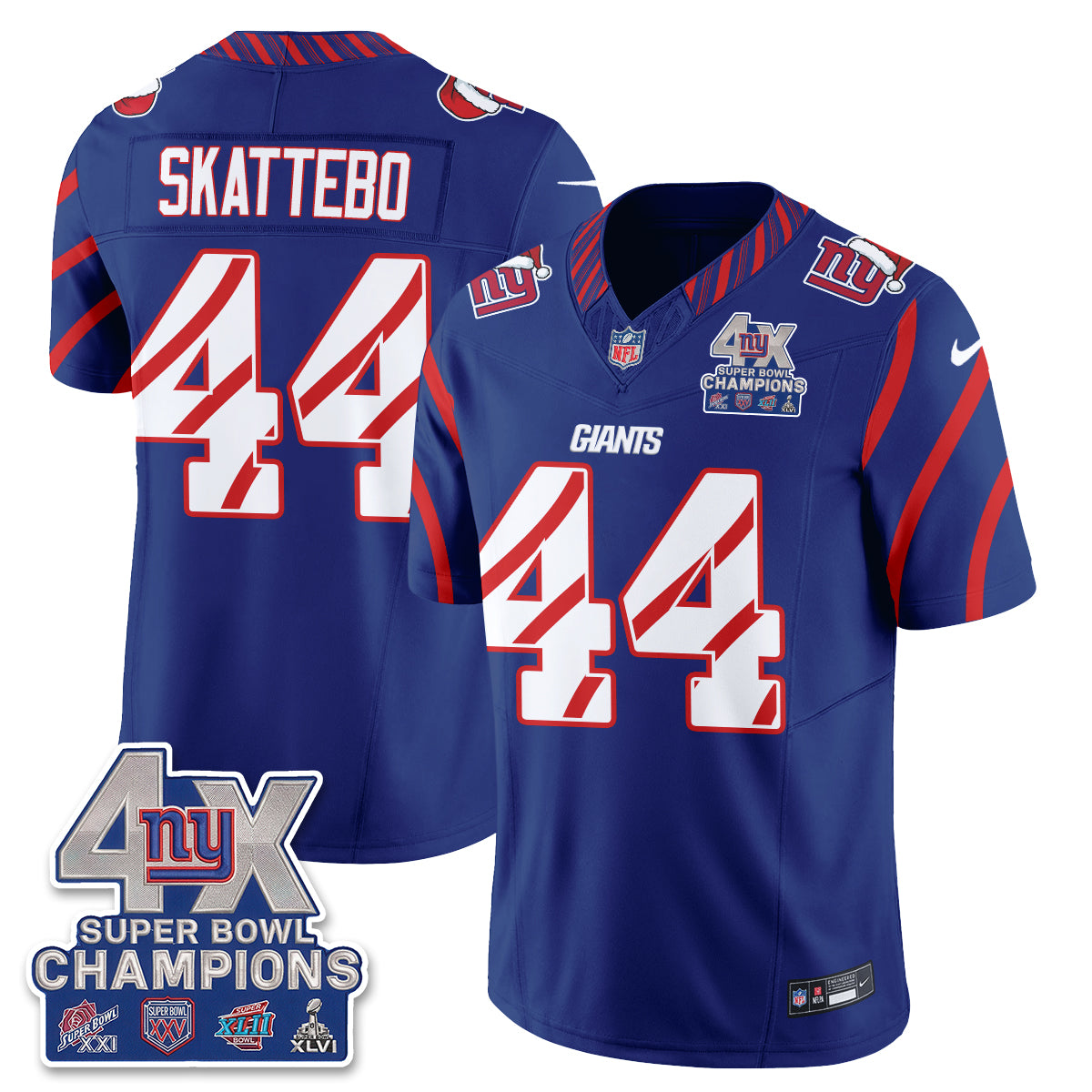 NYG  Xmas Edition Vapor Jersey - Stitched