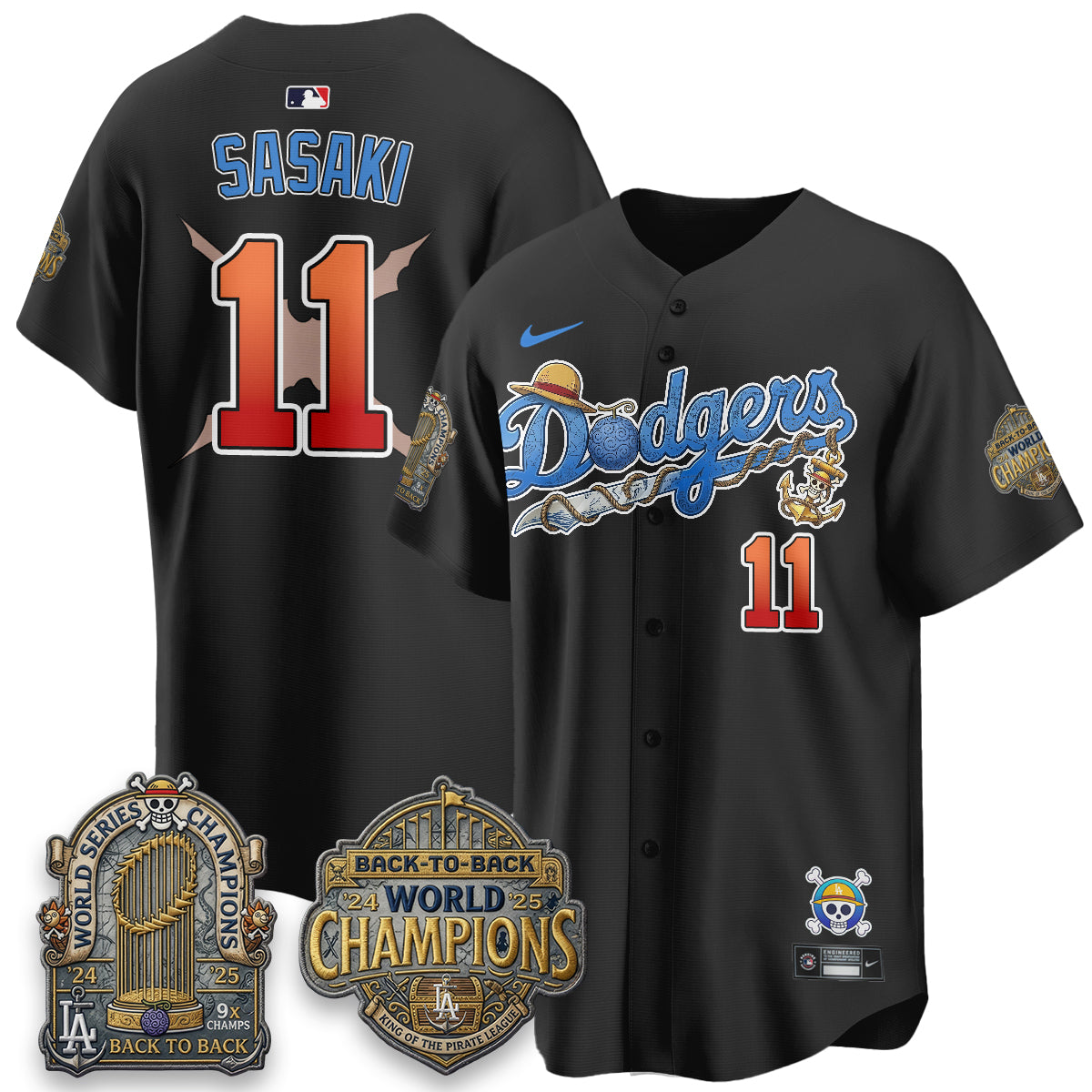 LAD x OP Japanese Cartoon Vapor Limited Jersey - Printed