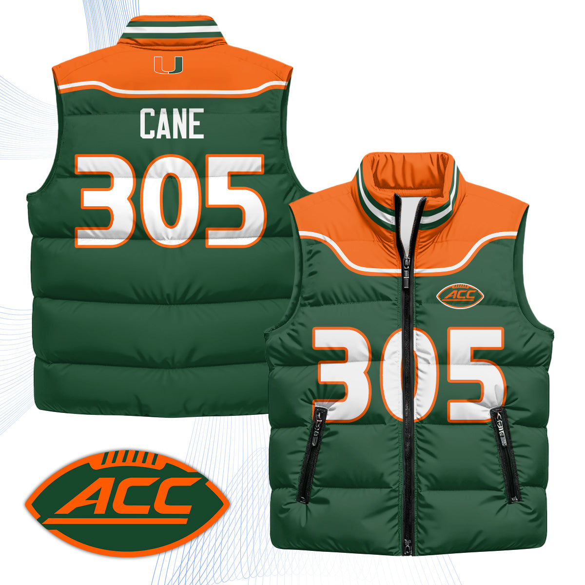 MIA 2001 Throwback Puffer Vest - Printed