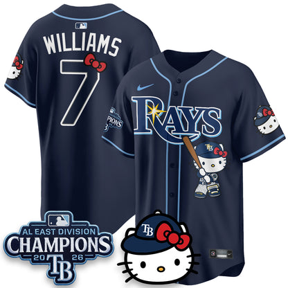 Tampa Bay Rays x Meow KT 2026 AL East Champs Vapor Jersey - Stitched