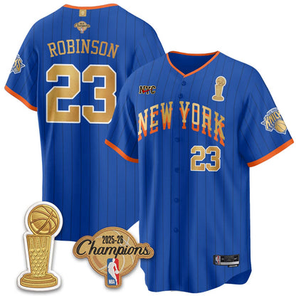 New York Knicks Champions Night Baseball Vapor Jersey - Stitched