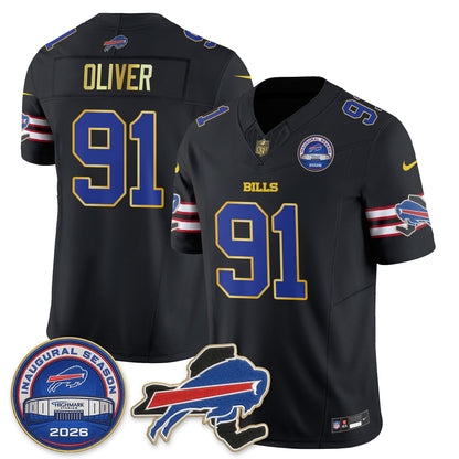 Buffalo Bills 2026 Gold Trim Edition Vapor Jersey - Stitched
