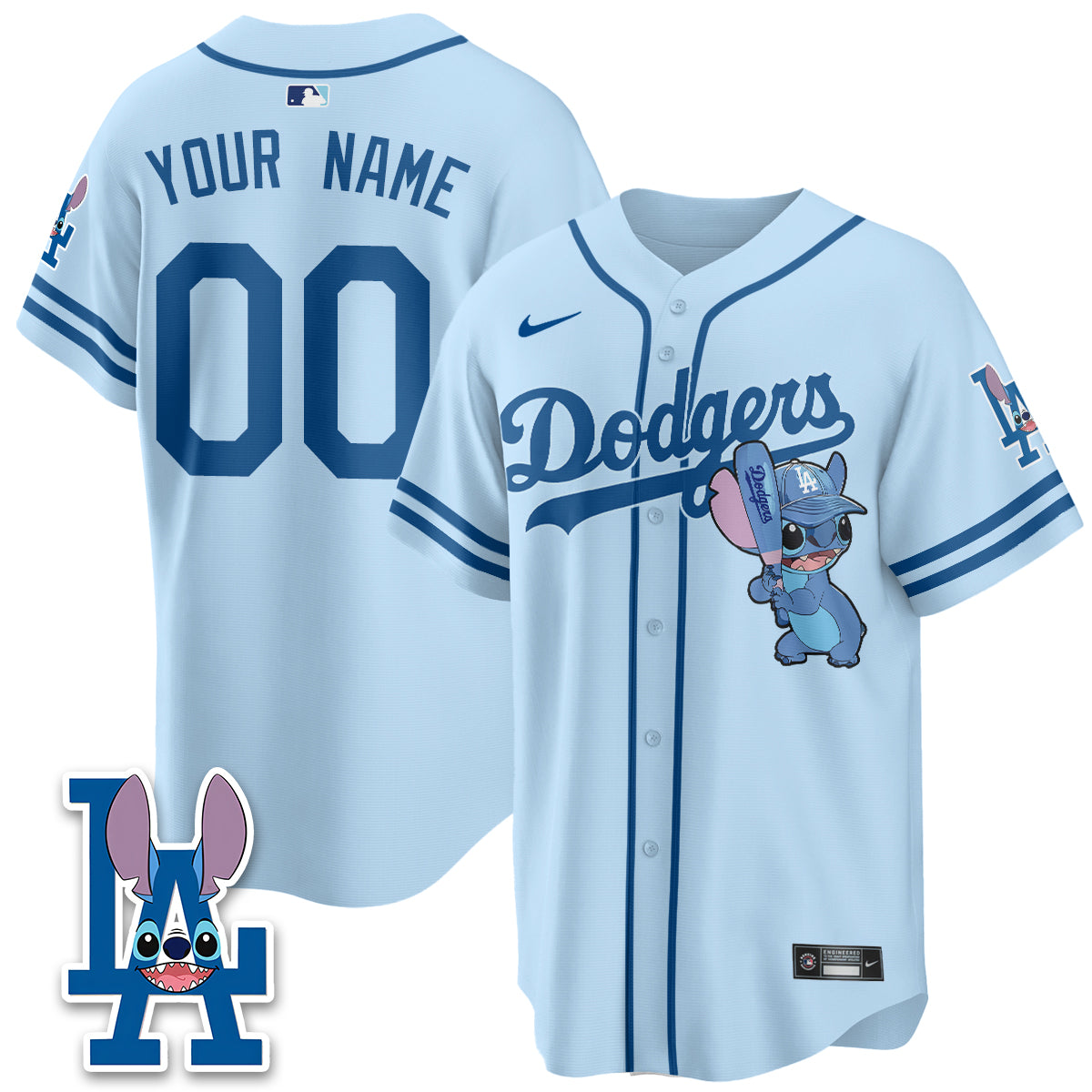 Los Angeles Dodgers x Blue Alien Edition Vapor Custom Jersey - Stitched