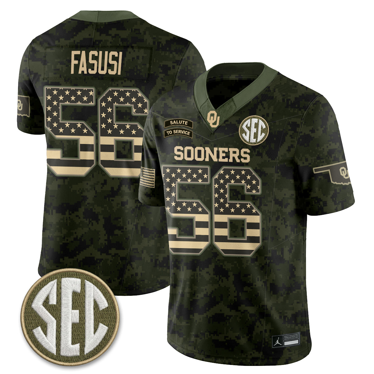 OU 2026 Salute to Service Vapor Jersey - Stitched