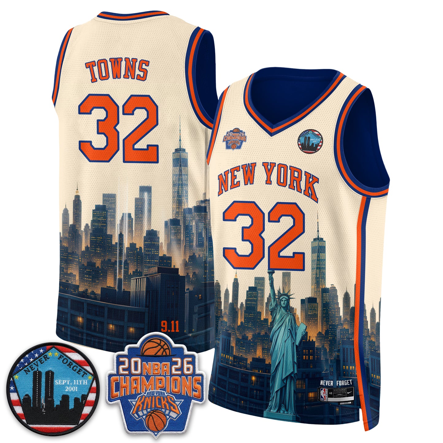 NYK Skyline Never Forget 9/11 Edition Vapor Jersey - Printed