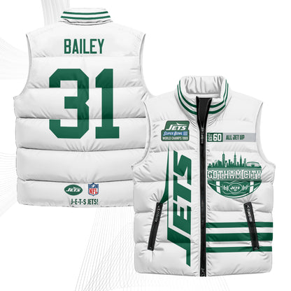 New York Jets Gotham City Puffer Vest - Printed