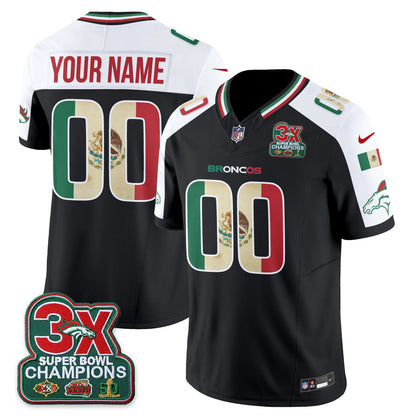 DEN Mexico Edition Vapor Custom Jersey - Stitched