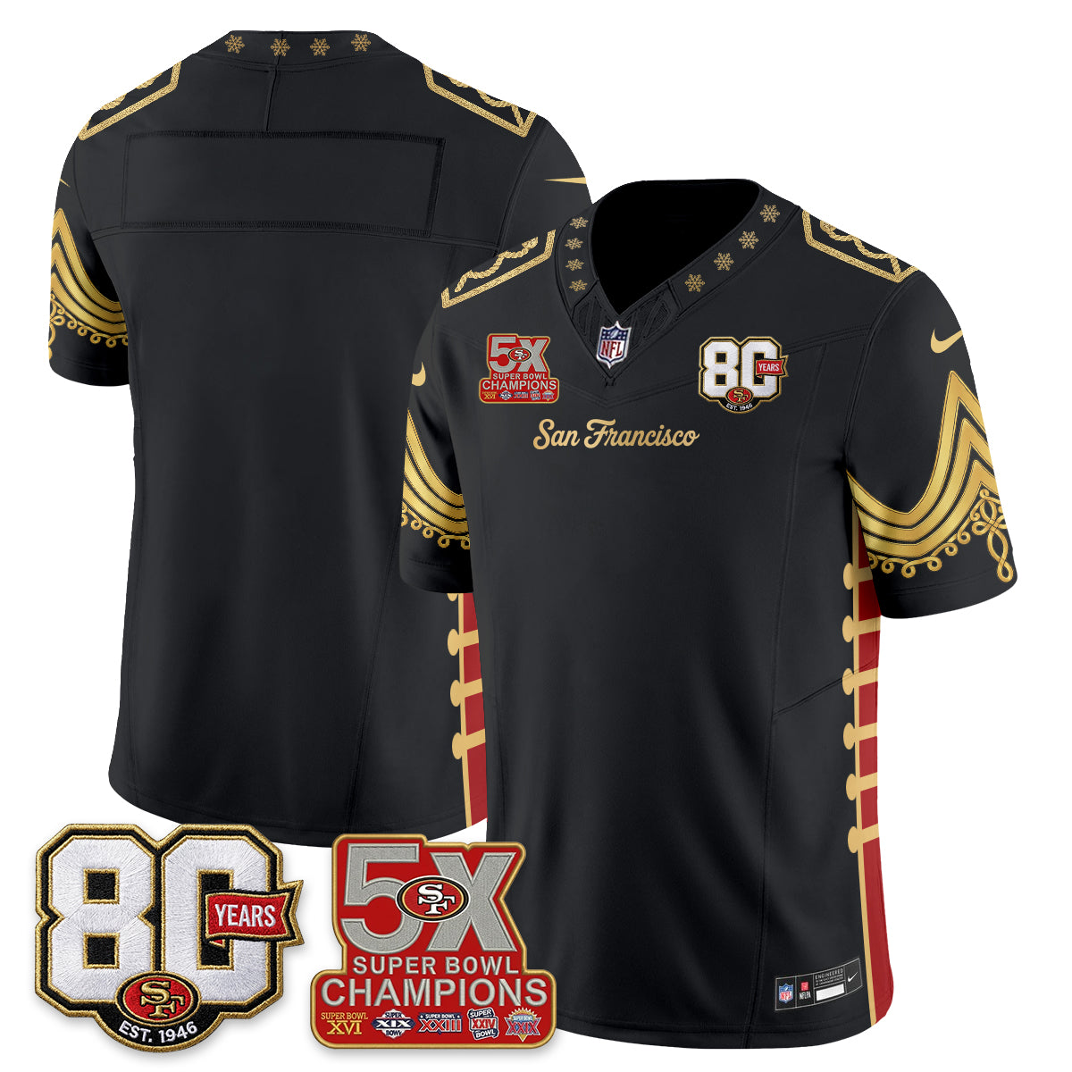 SF Xmas Nutcracker Edition Vapor Jersey - Stitched