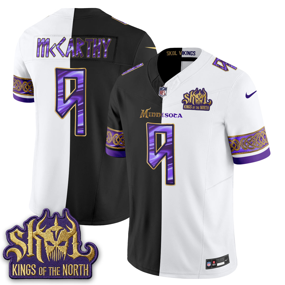 Minnesota Vikings Warrior Split Edition Vapor Jersey - Stitched