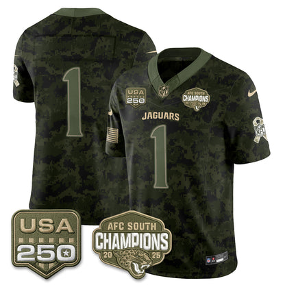 Jacksonville Jaguars 2026 Salute to Service Vapor Jersey - Stitched
