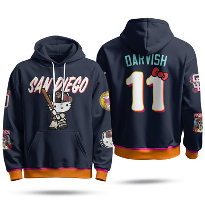 SD x Meow KT Fleece Hoodie - Printed