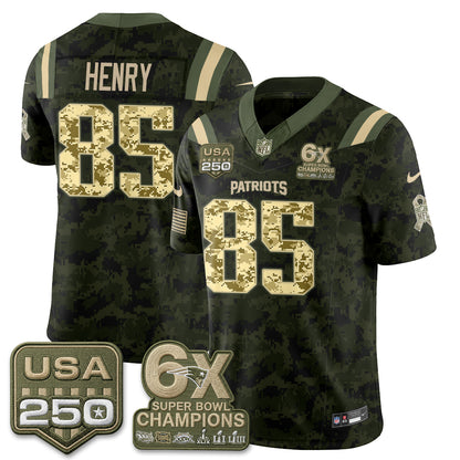 New England Patriots 2026 Salute to Service Edition Vapor Jersey - Stitched
