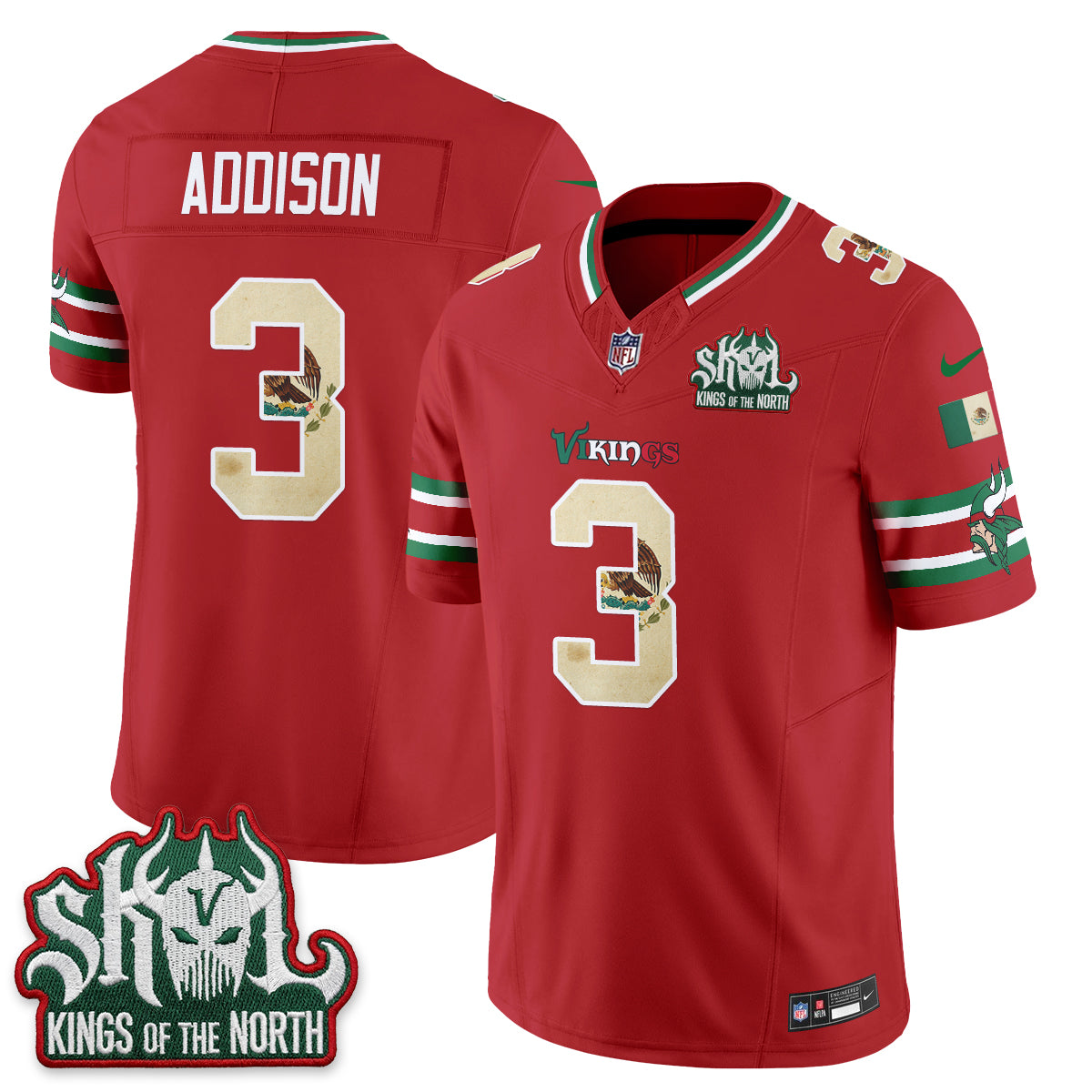 Minnesota Vikings Mexico Edition Vapor Jersey - Stitched