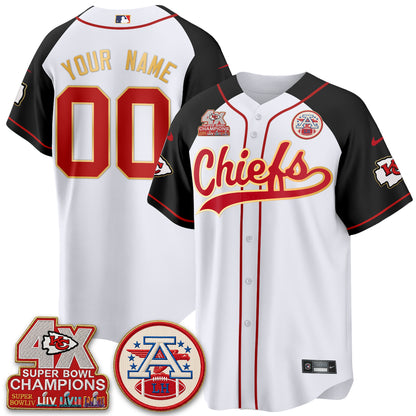 KC 4X Champs Gold Trim Edition Vapor Custom Baseball Jersey - Stitched