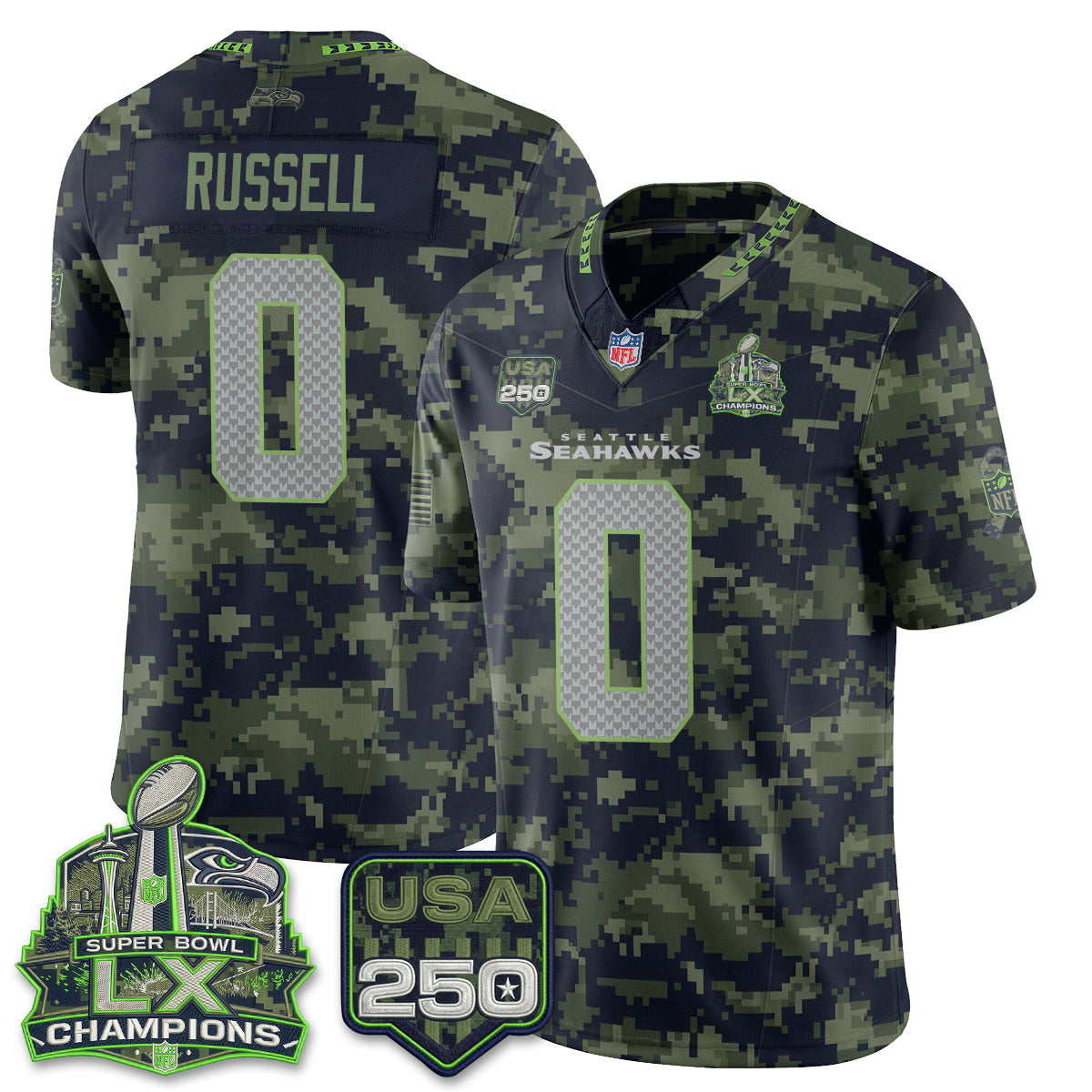 Seattle Seahawks 2026 Salute to Service Edition Vapor Jersey - Stitched