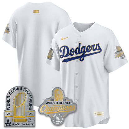 LAD Gold Collection Stadium Vapor Limited Jersey - 9x Champs - Stitched