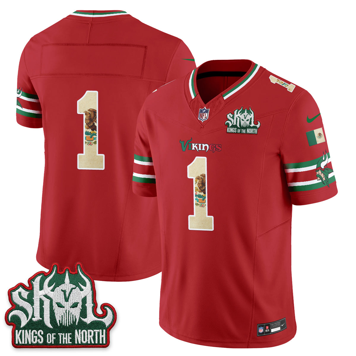 Minnesota Vikings Mexico Edition Vapor Jersey - Stitched