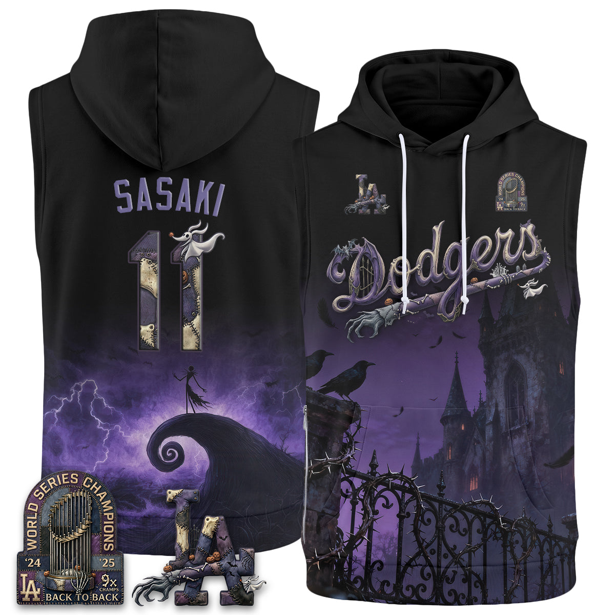 LAD Nightmare Edition Sleeveless Hoodie Tank Top - Printed