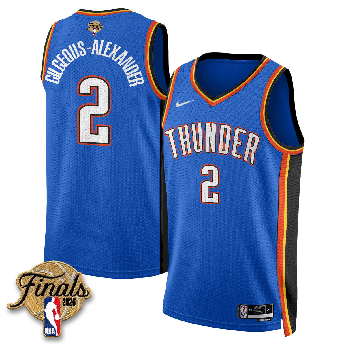 OKC 2026 NBA Western Conference Champions Vapor Jersey V2- Stitched