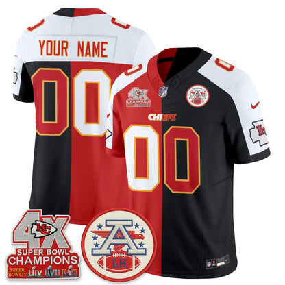 Kansas City Chiefs Split Edition Vapor Custom Jersey - Stitched