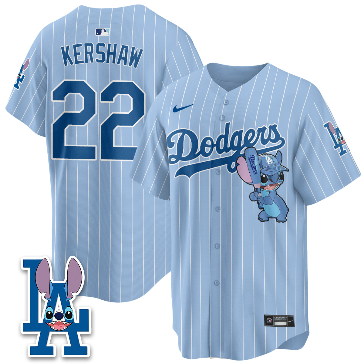 Los Angeles Dodgers x Blue Alien Edition Vapor Jersey - Stitched