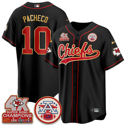 KC 4X Champs Gold Trim Edition Vapor Baseball Jersey - Stitched