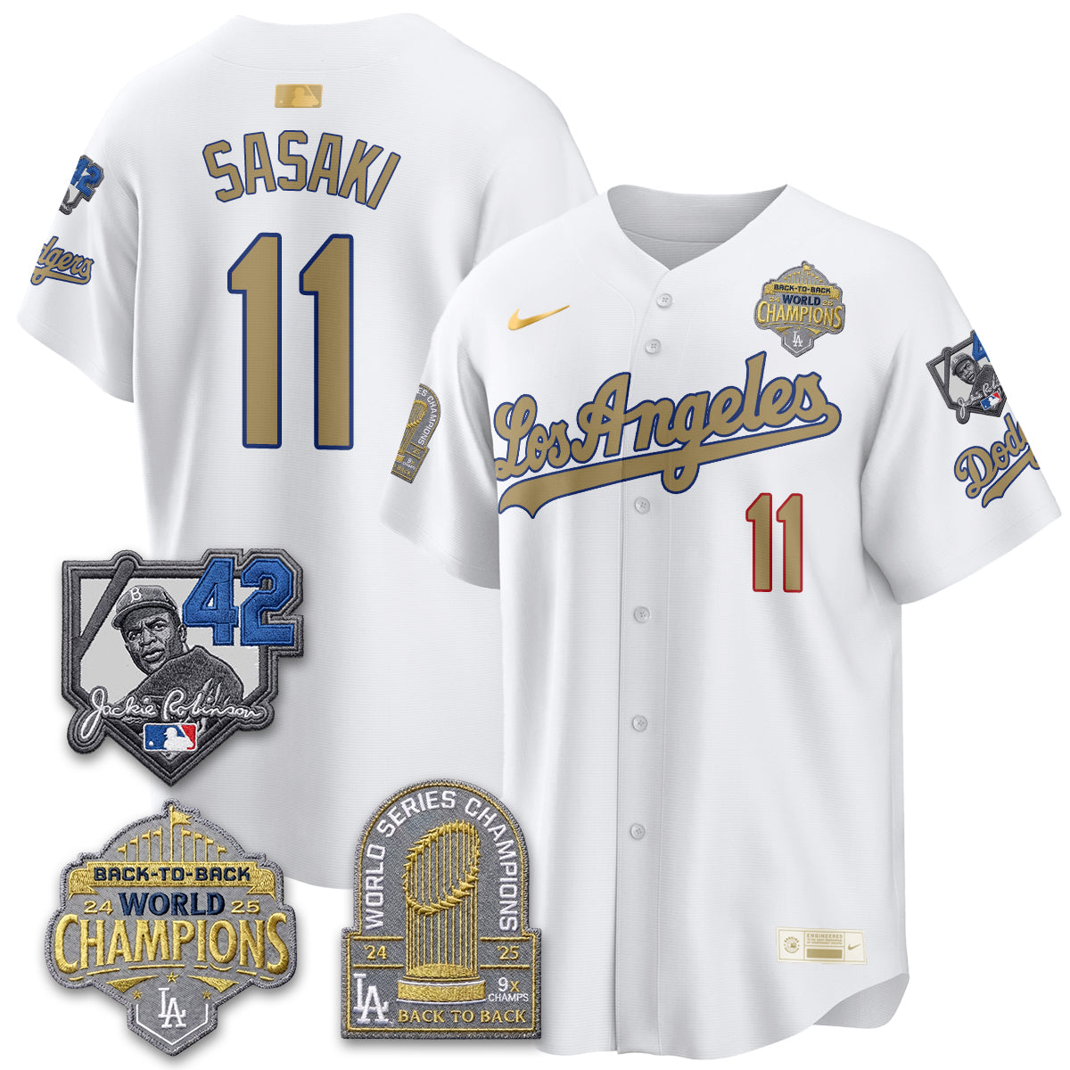 LAD 2026 New Era Gold Collection Vapor Limited Jersey - B2B Champs - All Stitched