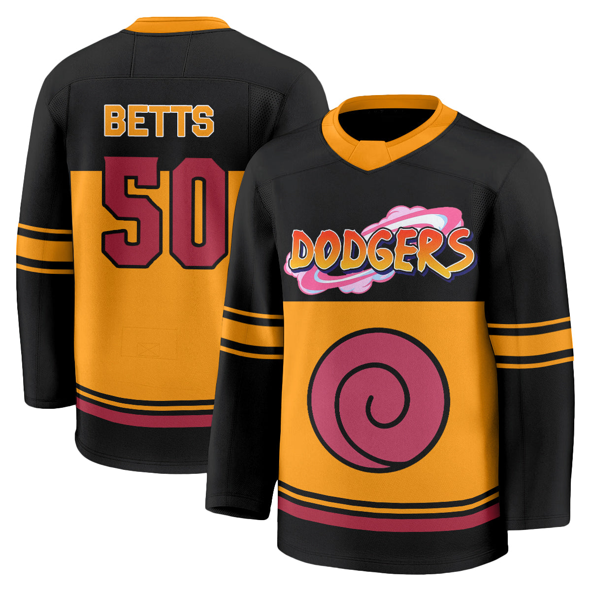 Los Angeles Dodgers Naruto Edition Vapor Hockey Jersey - Stitched