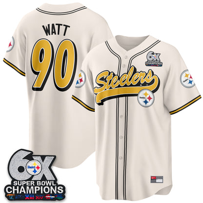 Pittsburgh Steelers 6x SBowl Baseball Vapor Jersey - Stitched