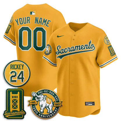 OAK 2026 Alternate Sacramento - Celebrating 125 Years -  Limited Custom Vapor Jersey - All Stitched