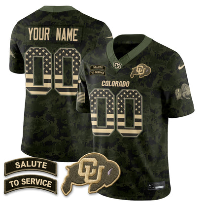 CU 2026 Salute to Service Vapor Custom Jersey - Stitched