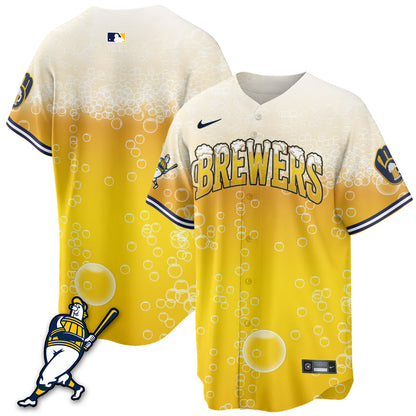 Milwaukee Brewers "Pitcher & Pint" Edition Vapor Limited Jersey - Stitched
