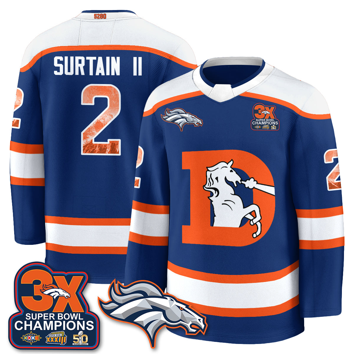 DEN Fan Gear Edition Hockey Jersey - Stitched