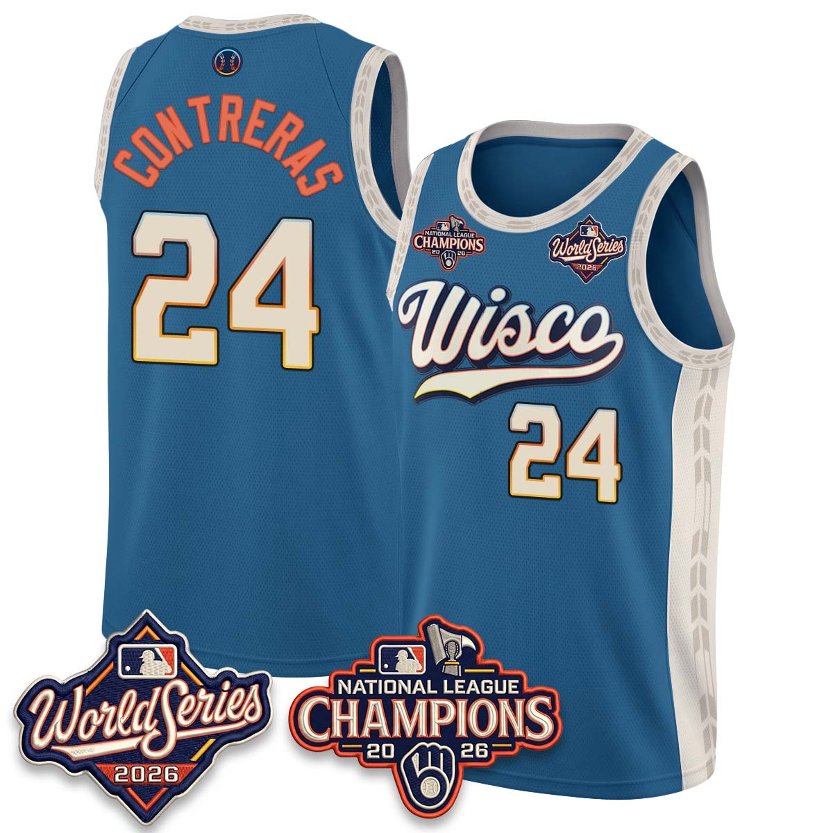 MIL 2026 NL Champions Basketball Jersey - Stitched