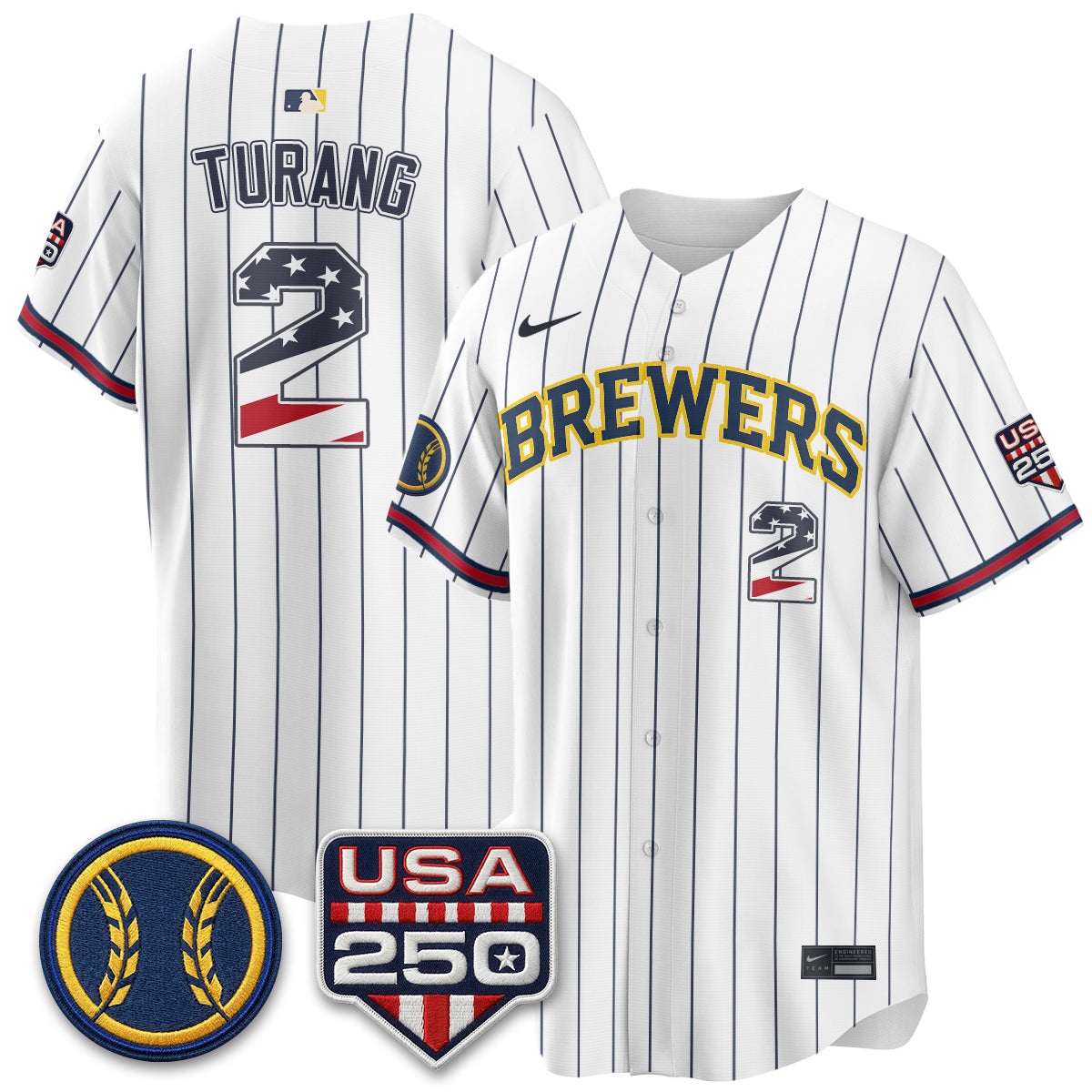 Milwaukee Brewers Fourth of July Vapor Limited Jersey - Stitched