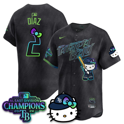 Tampa Bay Rays x Meow KT 2026 AL East Champs Vapor Jersey - Stitched