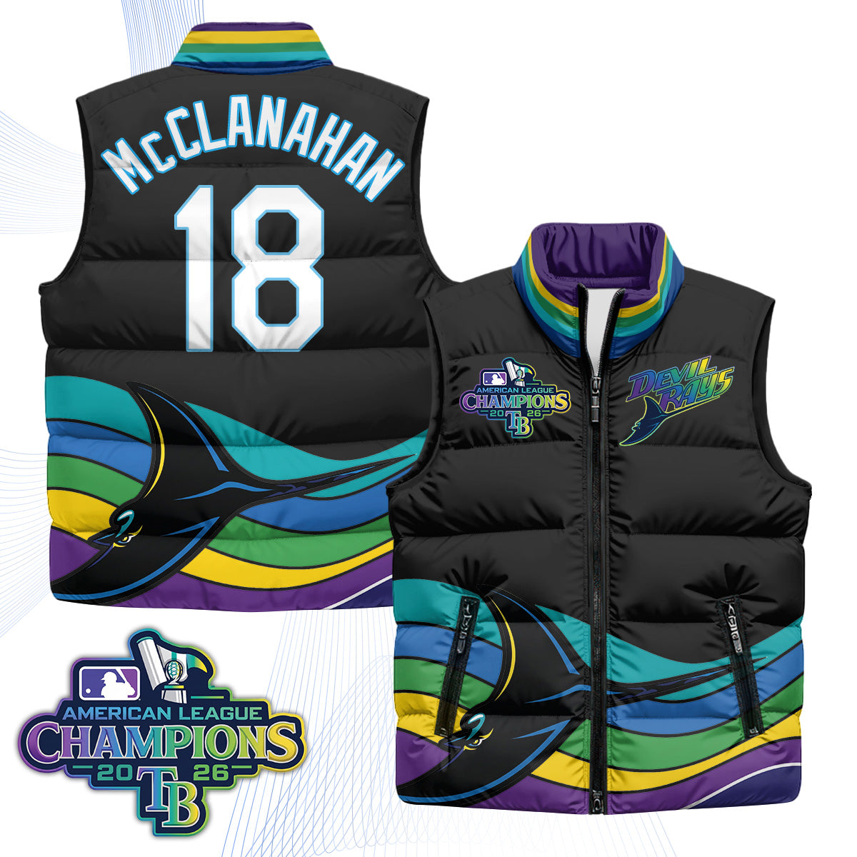 TB 2026 AL Champions Limited Puffer Vest - Printed