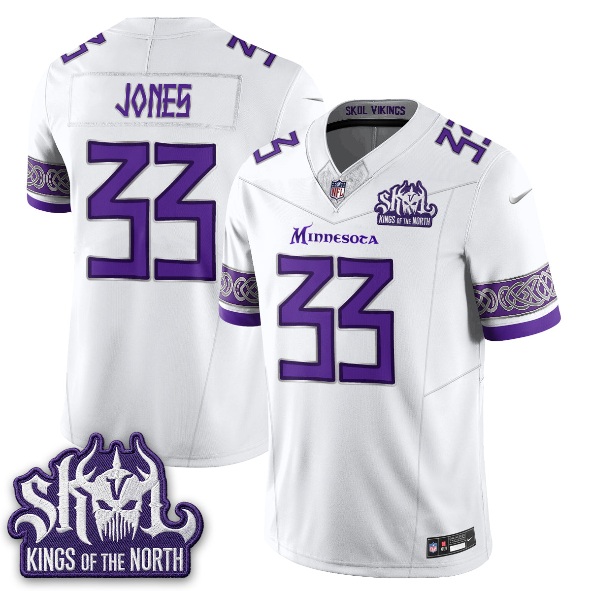 MIN  Warrior Skol Patch Vikings Font Edition  - Stitched (2)