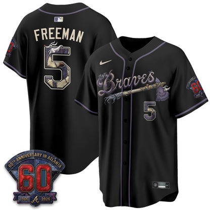 Atlanta Braves Nightmare Edition Vapor Jersey - Stitched