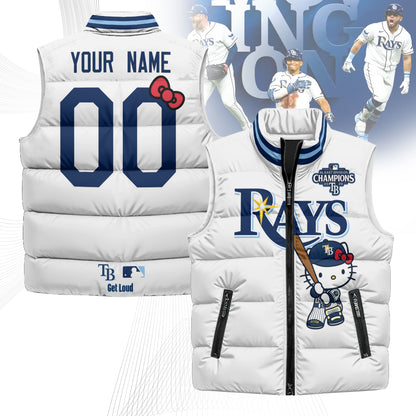 TB x Meow KT 2026 AL East Champs Custom Puffer Vest - Printed