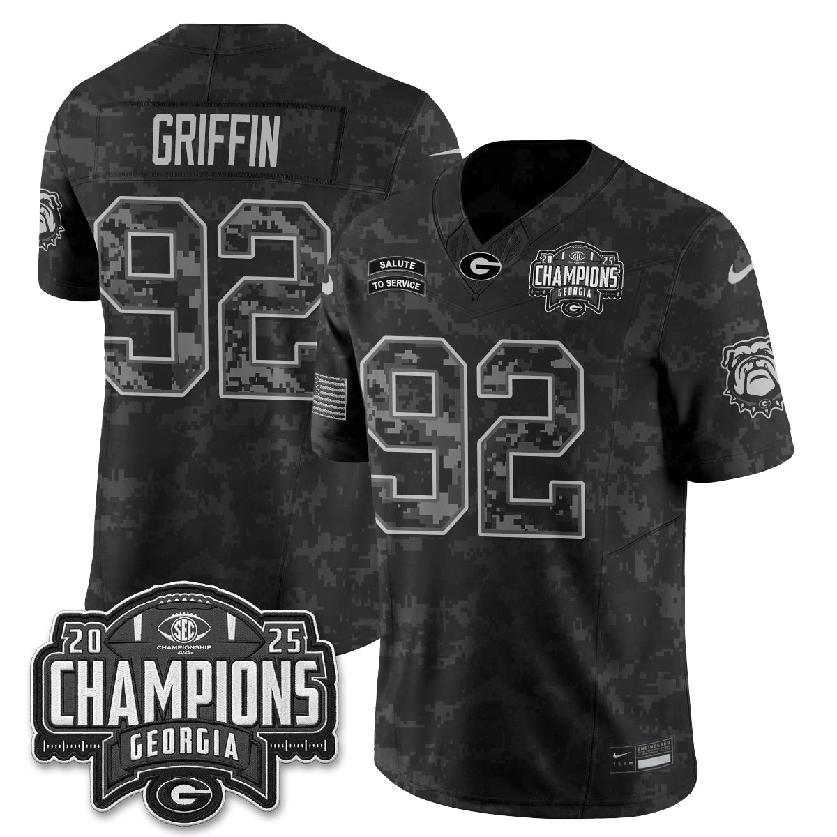 UGA 2026 Salute to Service Vapor Jersey - Stitched