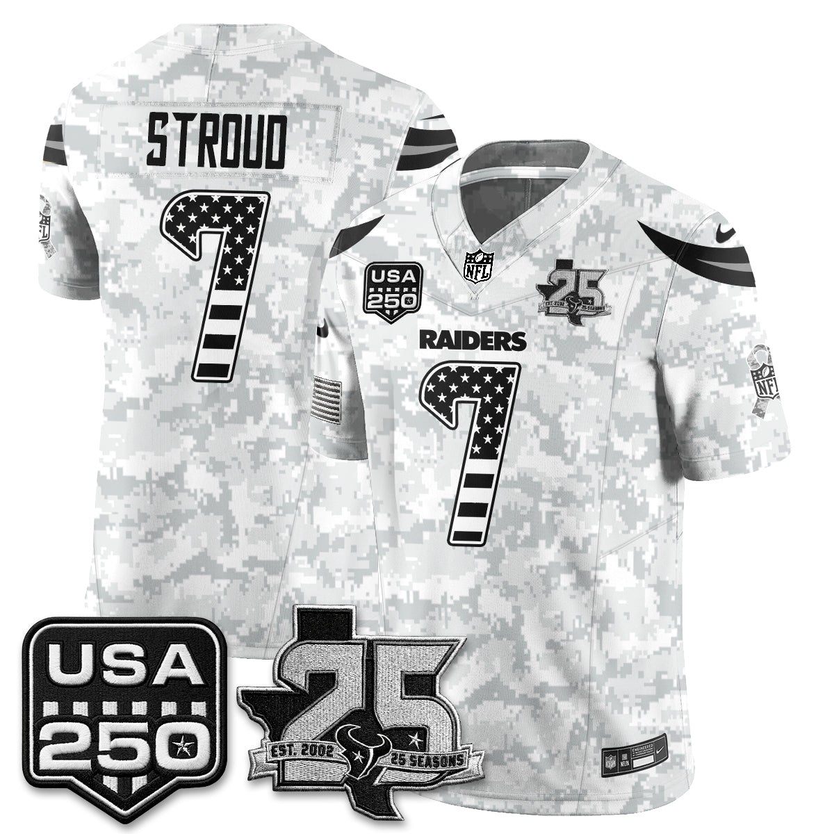 Houston Texans 2026 Salute to Service Edition Vapor Jersey - Stitched