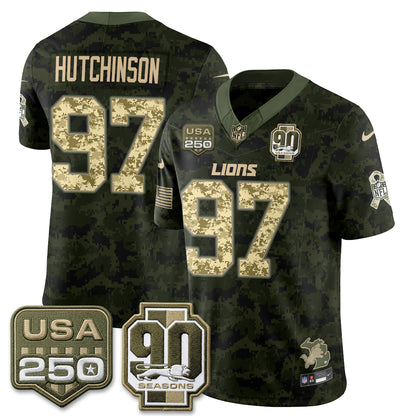 Detroit Lions 2026 Salute to Service Vapor Jersey - Stitched
