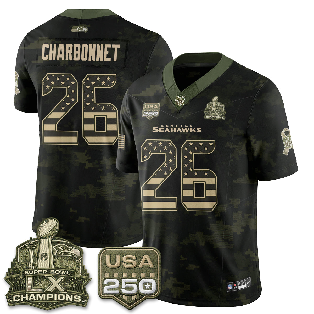 Seattle Seahawks 2026 Salute to Service Edition Vapor Jersey - Stitched