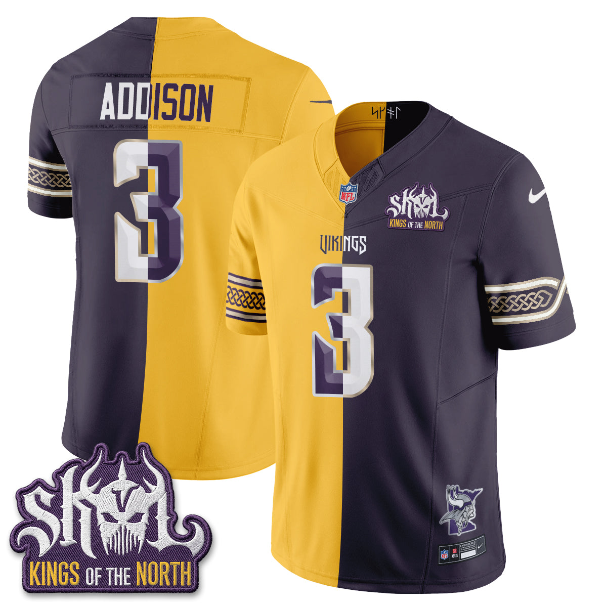 MIN 2026 Rivalries Split V2 Vapor Jersey - Stitched